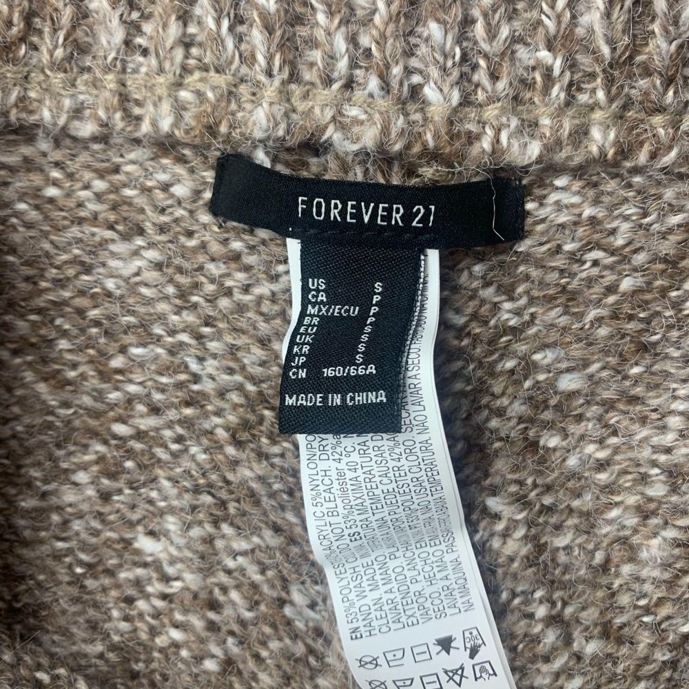 FOREVER 21 Brown Marled Knit High Waist Taupe Shorts Sz S - Picture 7 of 7